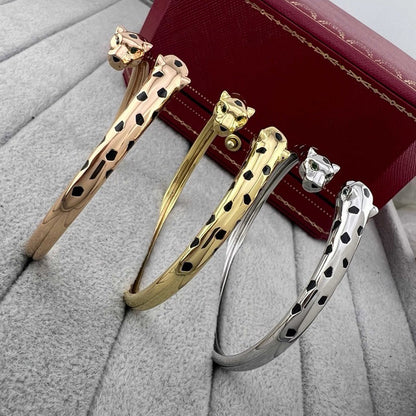[ElanLuxe Jewelry]PANTHERE DOUBLE HEADED OPEN BRACELET