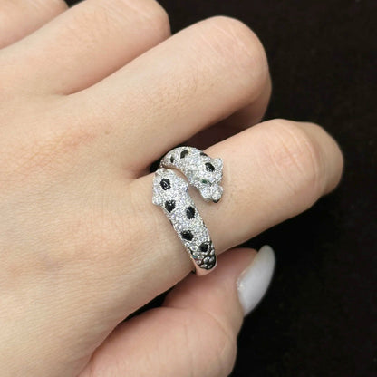 [ElanLuxe Jewelry]PANTHERE DOUBLE HEADED FULL DIAMOND  RING