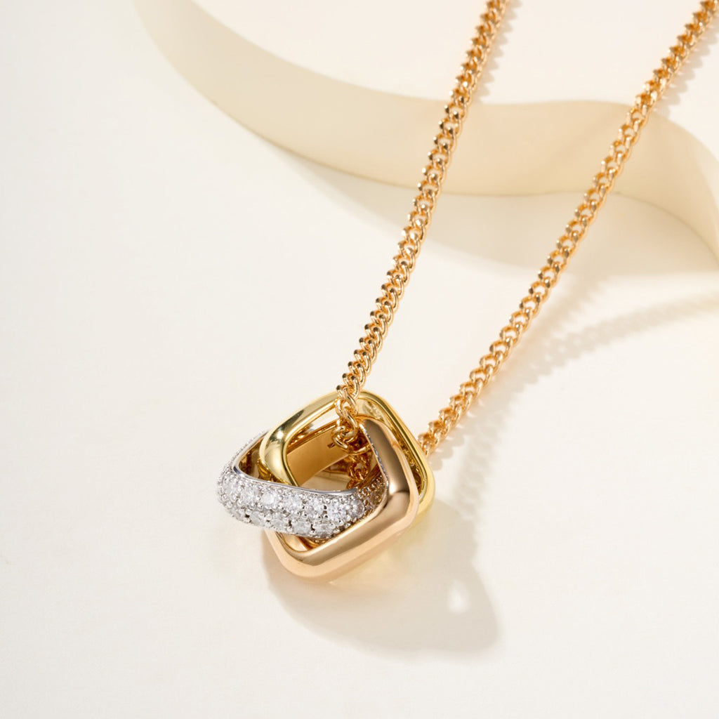 [ElanLuxe Jewelry]TRINITY CUSHION NECKLACE COLLECTION