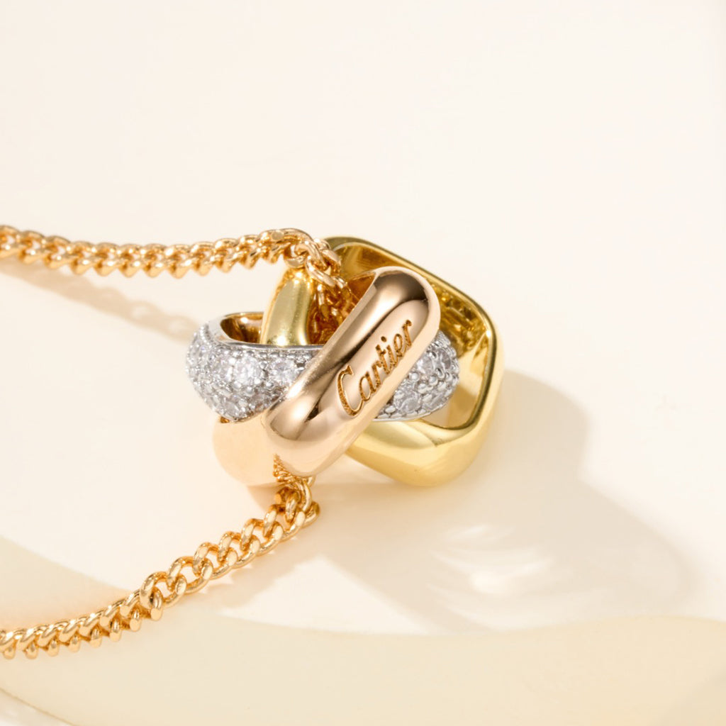 [ElanLuxe Jewelry]TRINITY CUSHION NECKLACE COLLECTION