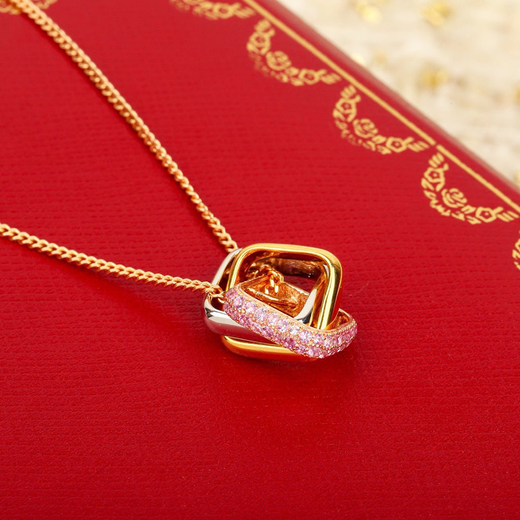 [ElanLuxe Jewelry]TRINITY CUSHION NECKLACE COLLECTION