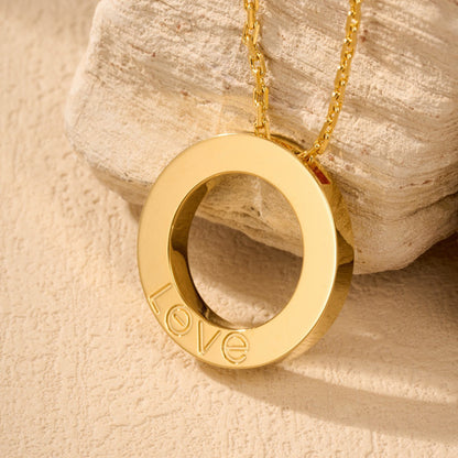 [ElanLuxe Jewelry]LOVE NECKLACE 16MM  FULL DIAMOND