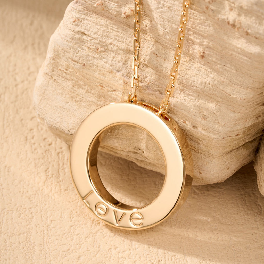 [ElanLuxe Jewelry]LOVE NECKLACE 16MM  FULL DIAMOND