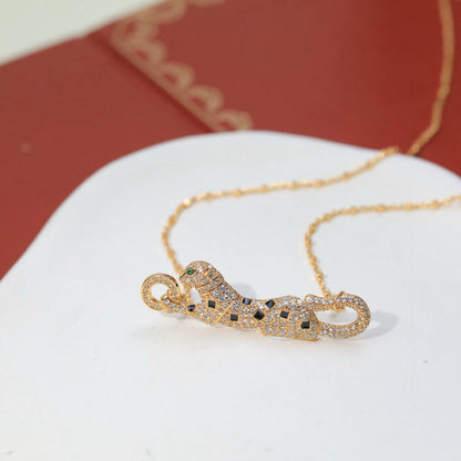 [ElanLuxe Jewelry]PANTHERE PAVED DIAMOND NECKLACE