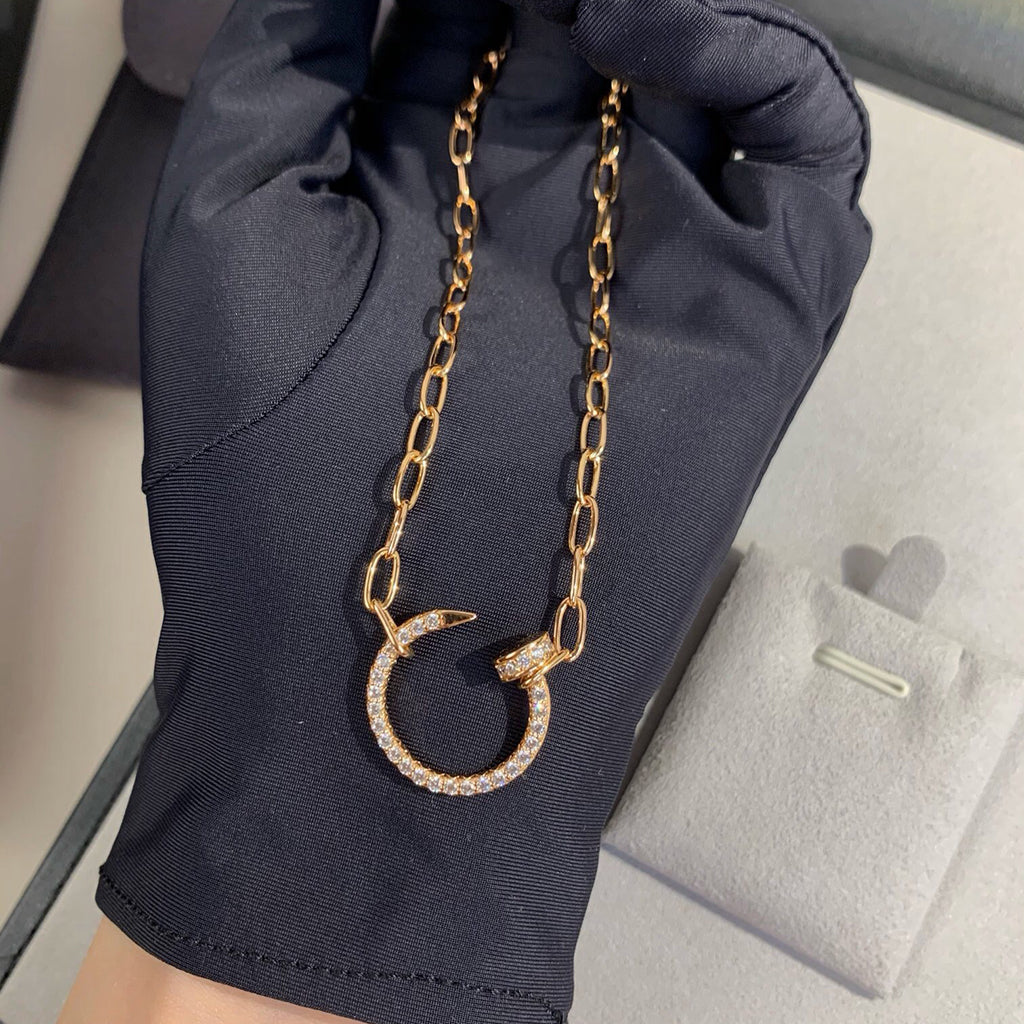 [ElanLuxe Jewelry]JUSTE NECKLACE FULL DIAMONDS
