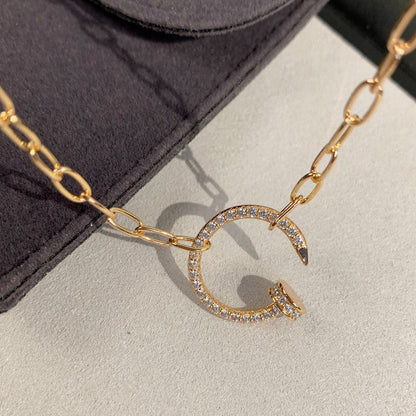 [ElanLuxe Jewelry]JUSTE NECKLACE FULL DIAMONDS