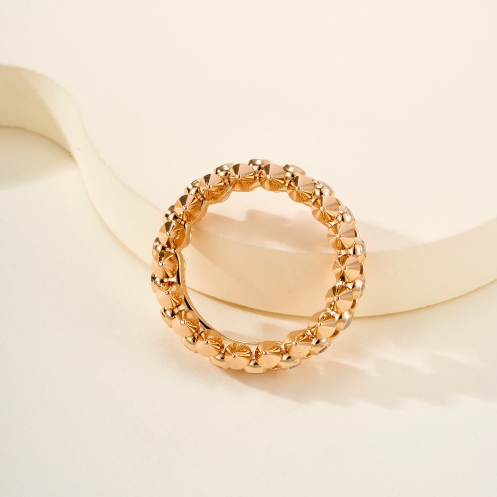 [ElanLuxe Jewelry]CLASH 6.8MM DIAMOND MEDIUM RING