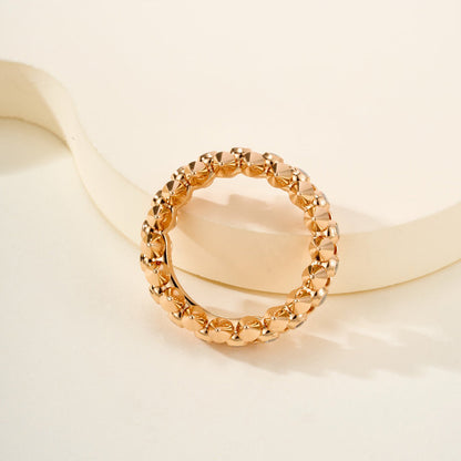 [ElanLuxe Jewelry]CLASH 6.8MM DIAMOND MEDIUM RING