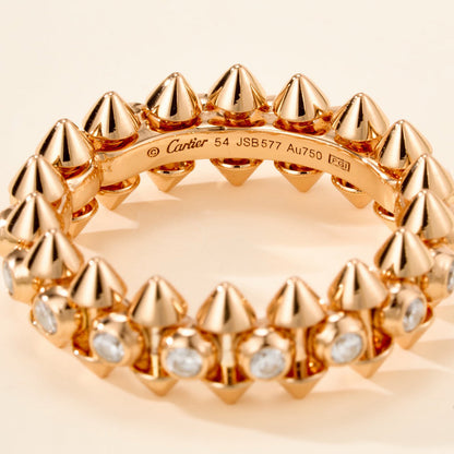 [ElanLuxe Jewelry]CLASH 6.8MM DIAMOND MEDIUM RING