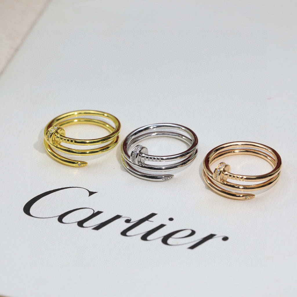 [ElanLuxe Jewelry]JUSTE RING 4.8MM HALF DIAMOND