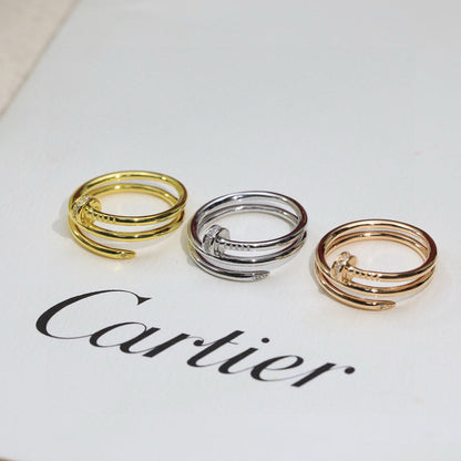 [ElanLuxe Jewelry]JUSTE RING 4.8MM HALF DIAMOND