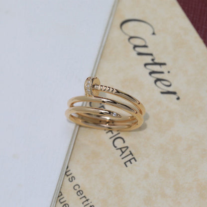 [ElanLuxe Jewelry]JUSTE RING 4.8MM HALF DIAMOND