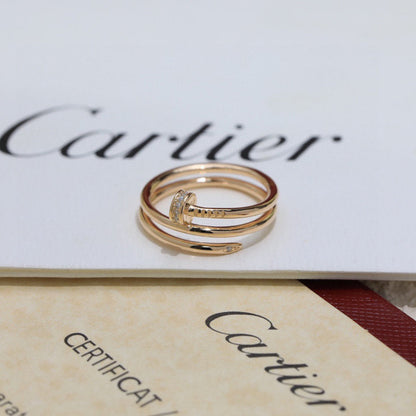 [ElanLuxe Jewelry]JUSTE RING 4.8MM HALF DIAMOND