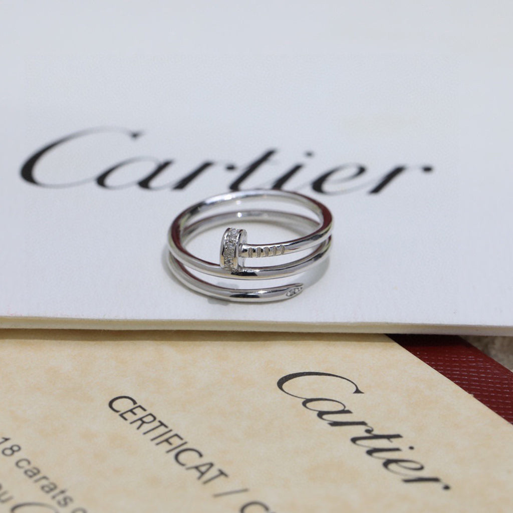 [ElanLuxe Jewelry]JUSTE RING 4.8MM HALF DIAMOND