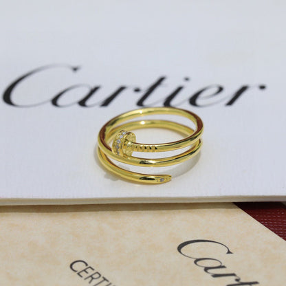 [ElanLuxe Jewelry]JUSTE RING 4.8MM HALF DIAMOND
