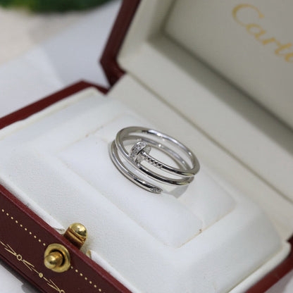 [ElanLuxe Jewelry]JUSTE RING 4.8MM HALF DIAMOND