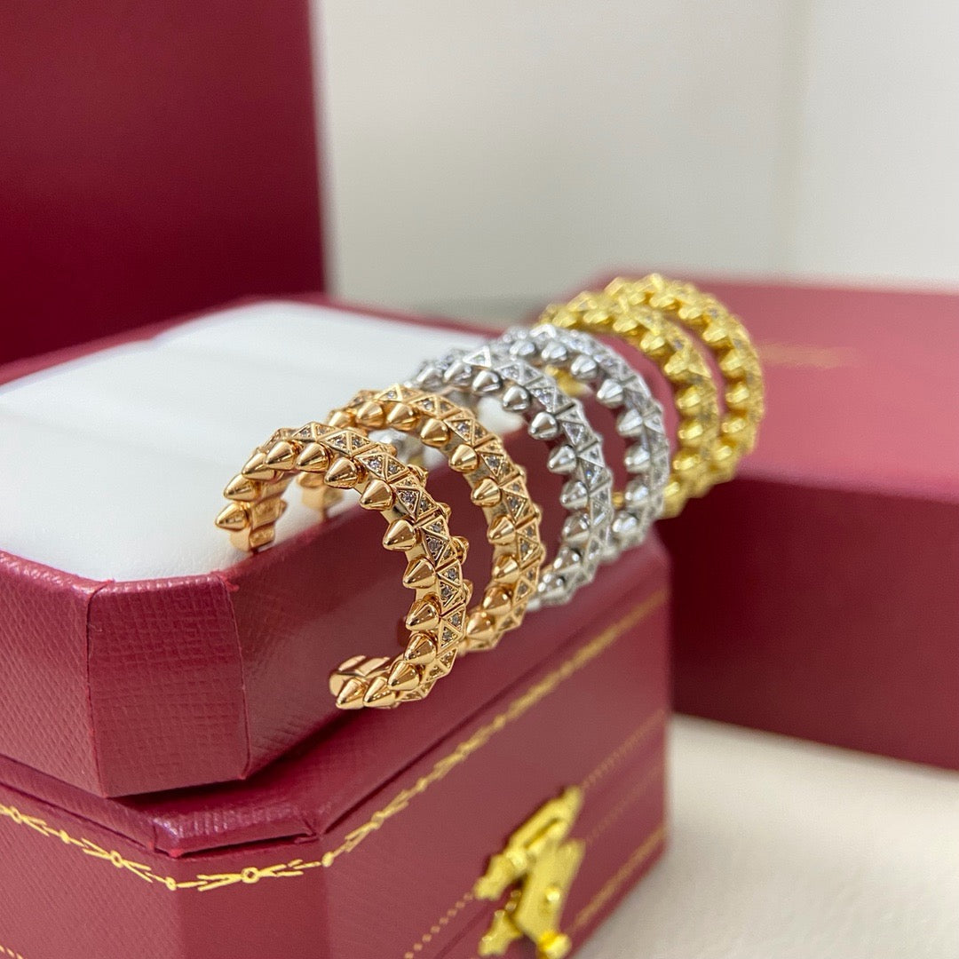 [ElanLuxe Jewelry]CLASH 6.4MM FULL DIAMOND SMALL EARRINGS