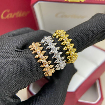 [ElanLuxe Jewelry]CLASH 6.4MM SMALL FULL DIAMOND RING