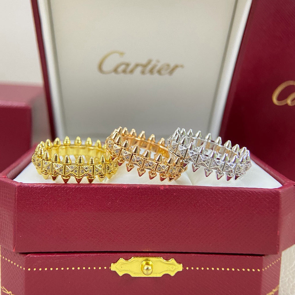 [ElanLuxe Jewelry]CLASH 6.4MM SMALL FULL DIAMOND RING