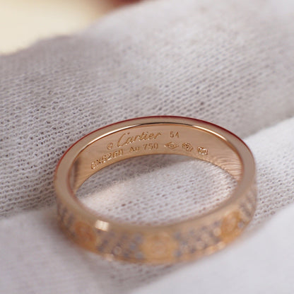 [ElanLuxe Jewelry]LOVE RING 4.0MM DIAMOND PAVED