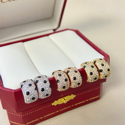 [ElanLuxe Jewelry]PANTHERE MINI FULL DIAMOND EARRINGS