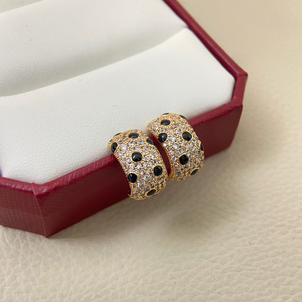 [ElanLuxe Jewelry]PANTHERE MINI FULL DIAMOND EARRINGS