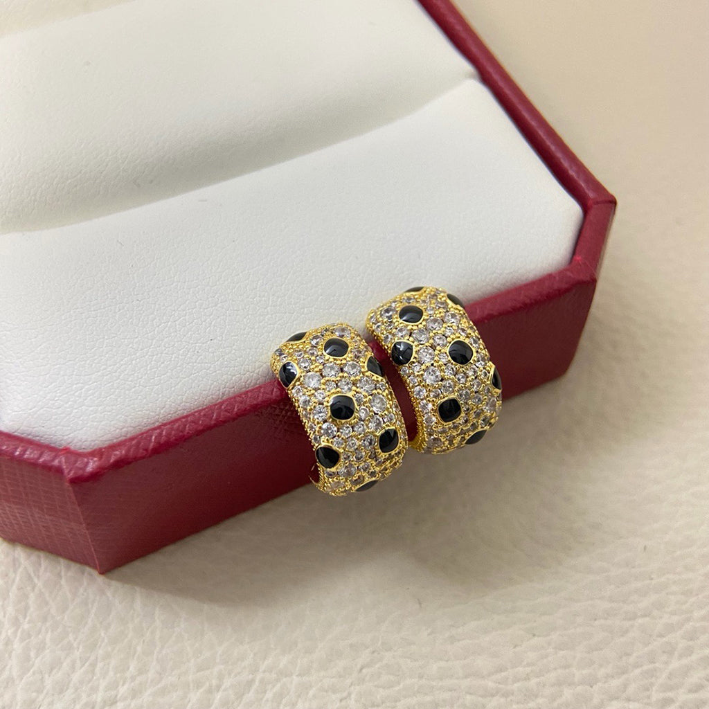 [ElanLuxe Jewelry]PANTHERE MINI FULL DIAMOND EARRINGS
