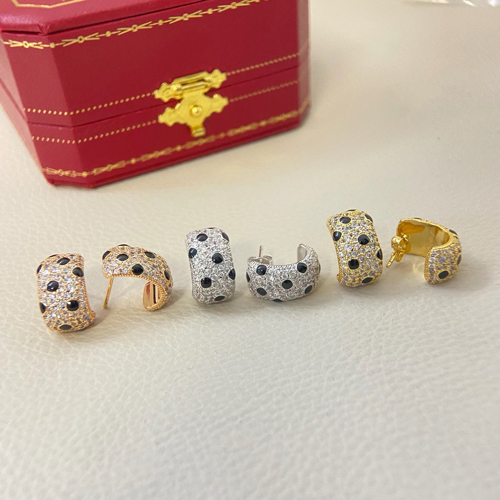 [ElanLuxe Jewelry]PANTHERE MINI FULL DIAMOND EARRINGS