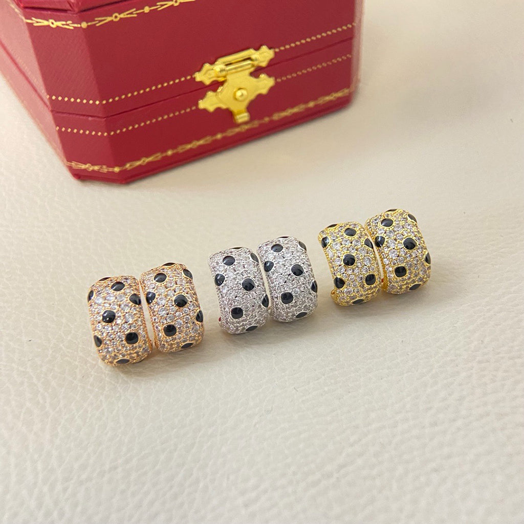 [ElanLuxe Jewelry]PANTHERE MINI FULL DIAMOND EARRINGS