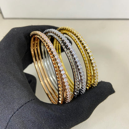 [ElanLuxe Jewelry]ETINCELLE HALF-PAVED DIAMOND BRACELET