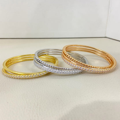[ElanLuxe Jewelry]ETINCELLE HALF-PAVED DIAMOND BRACELET