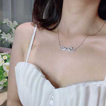 [ElanLuxe Jewelry]PANTHERE PAVED DIAMOND NECKLACE