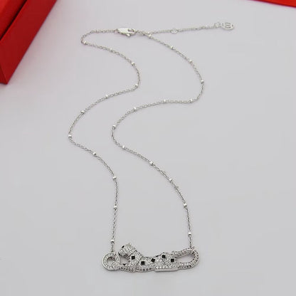 [ElanLuxe Jewelry]PANTHERE PAVED DIAMOND NECKLACE