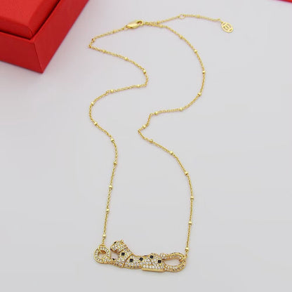 [ElanLuxe Jewelry]PANTHERE PAVED DIAMOND NECKLACE
