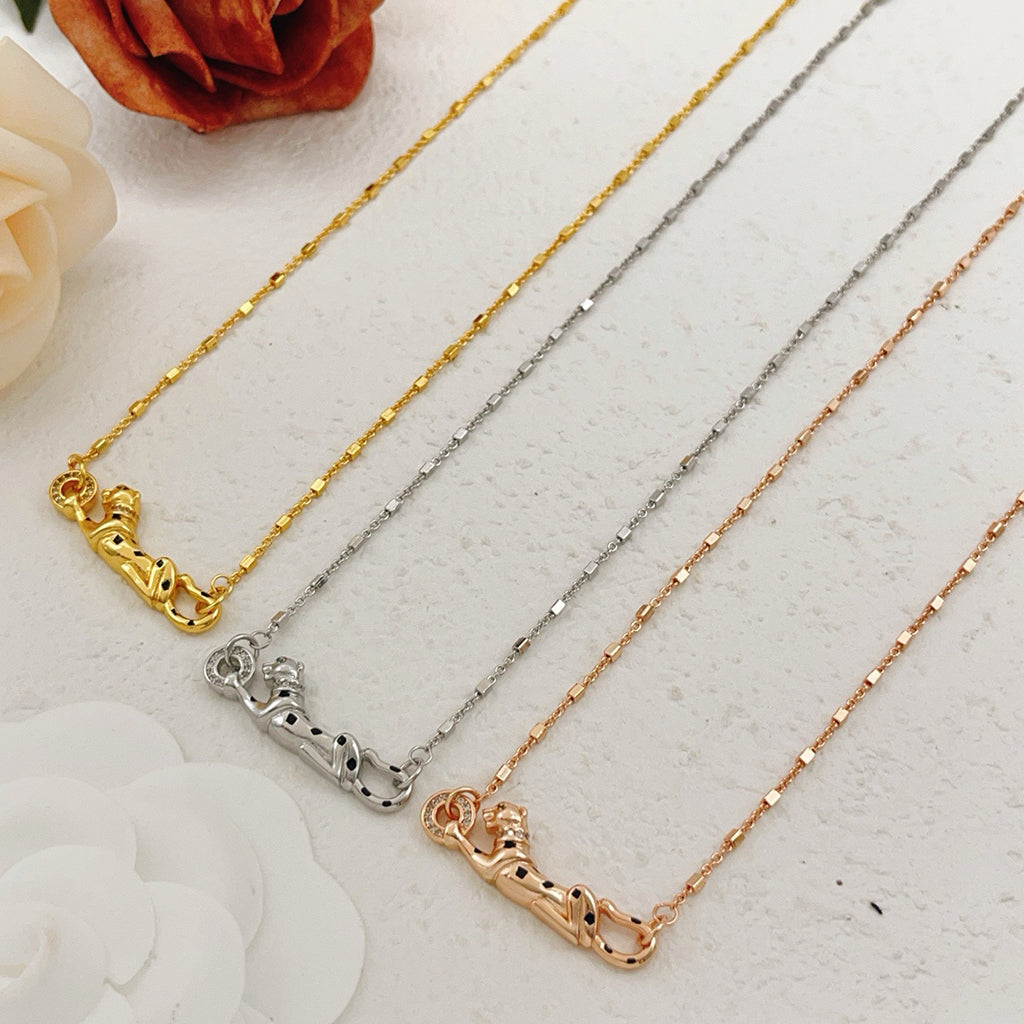 [ElanLuxe Jewelry]PANTHERE FULL DIAMOND NECKLACE