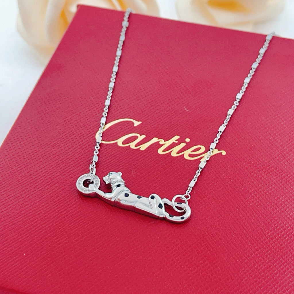 [ElanLuxe Jewelry]PANTHERE FULL DIAMOND NECKLACE