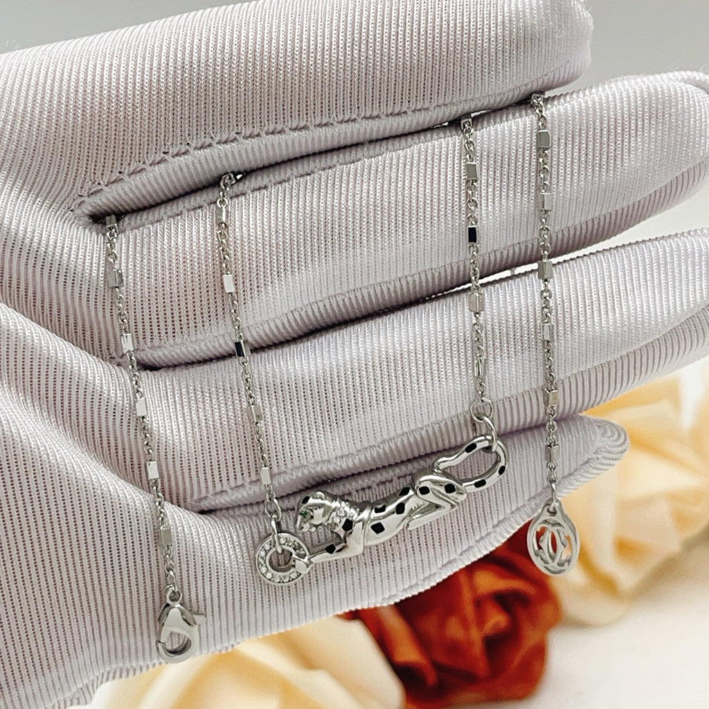 [ElanLuxe Jewelry]PANTHERE FULL DIAMOND NECKLACE