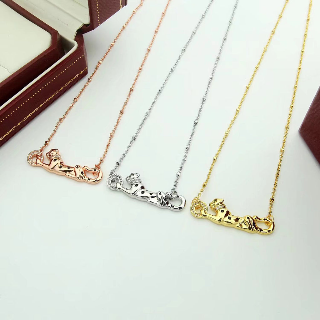 [ElanLuxe Jewelry]PANTHERE FULL DIAMOND NECKLACE