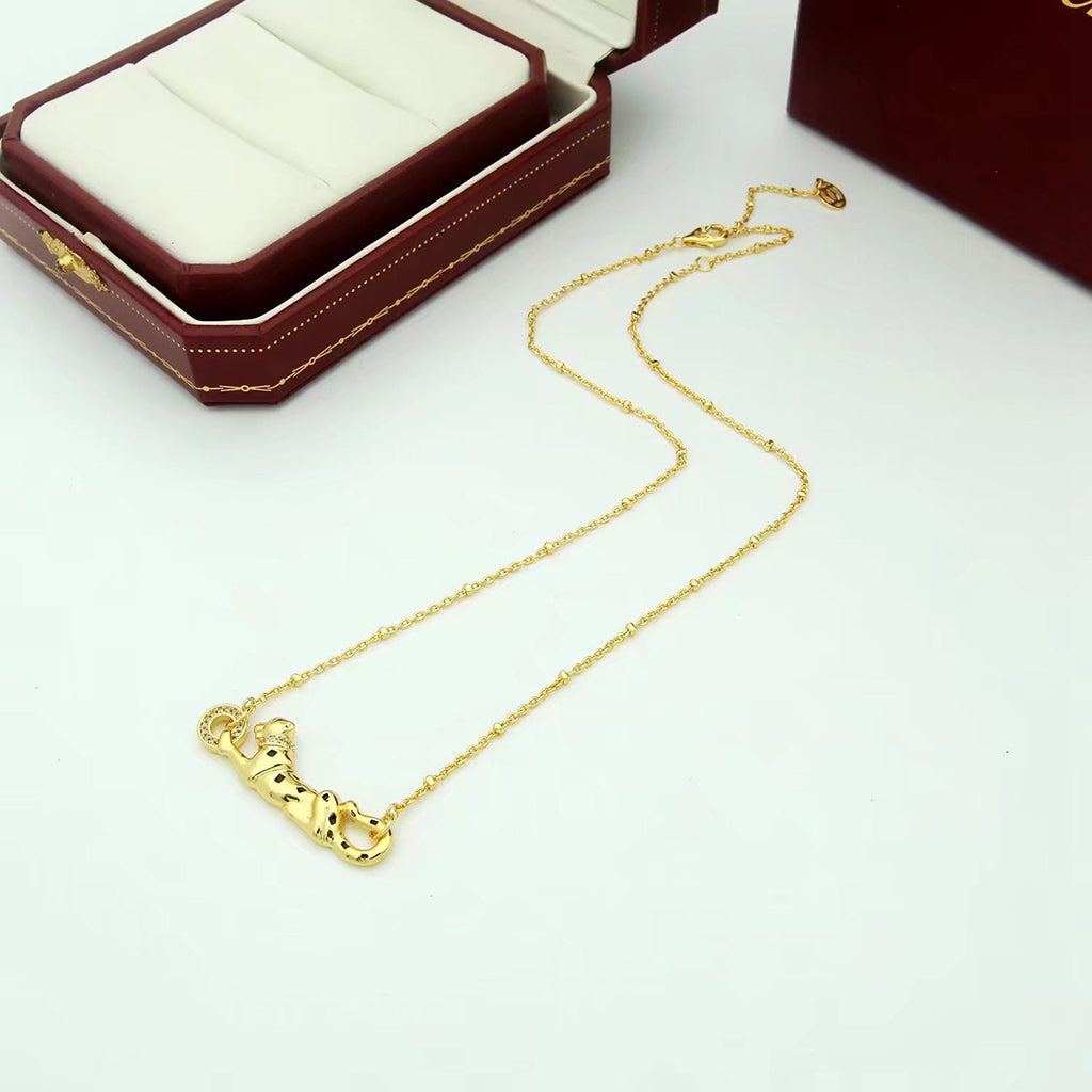 [ElanLuxe Jewelry]PANTHERE FULL DIAMOND NECKLACE