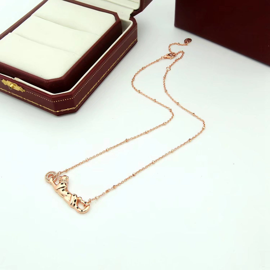[ElanLuxe Jewelry]PANTHERE FULL DIAMOND NECKLACE