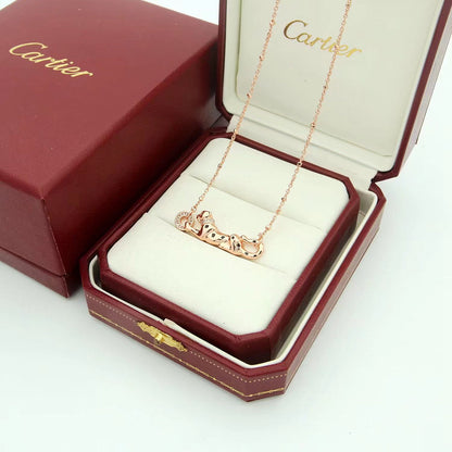 [ElanLuxe Jewelry]PANTHERE FULL DIAMOND NECKLACE