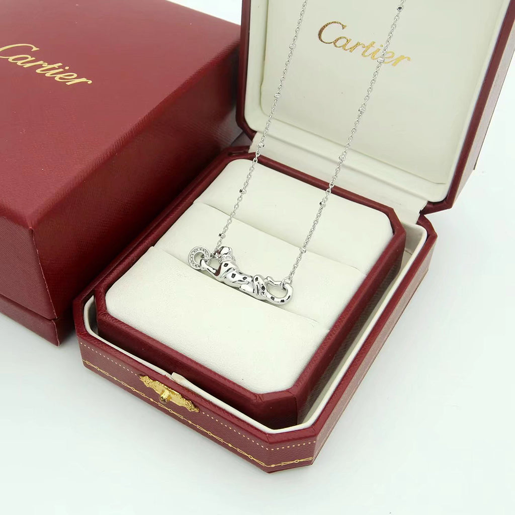 [ElanLuxe Jewelry]PANTHERE FULL DIAMOND NECKLACE