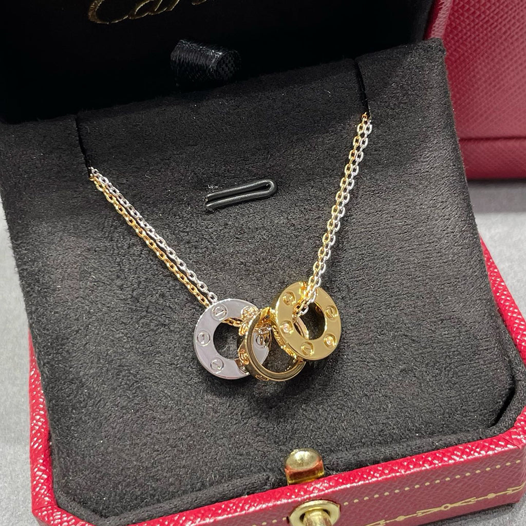 [ElanLuxe Jewelry]LOVE 6 DIAMOND PENDANT NECKLACE
