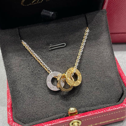 [ElanLuxe Jewelry]LOVE 6 DIAMOND PENDANT NECKLACE