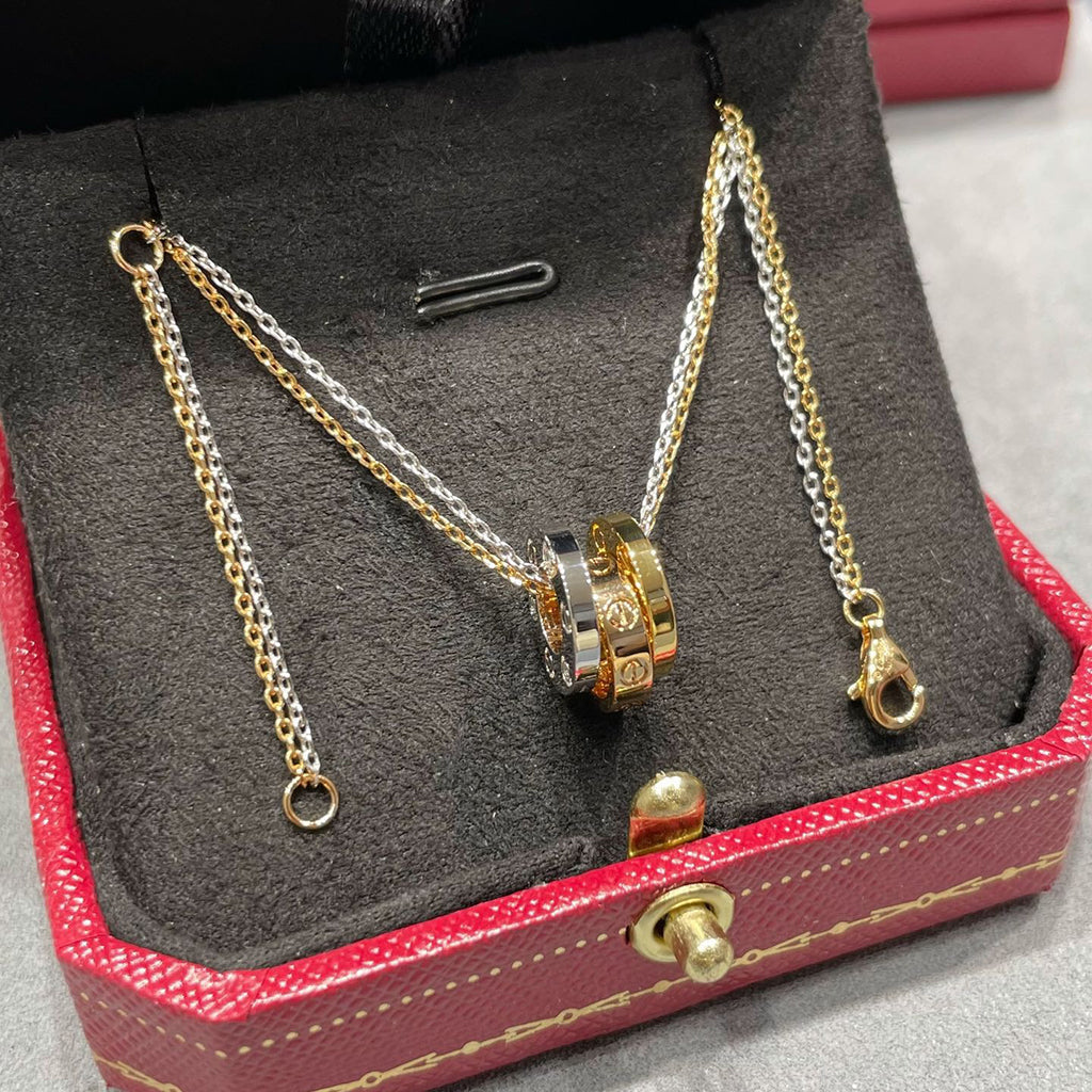 [ElanLuxe Jewelry]LOVE 6 DIAMOND PENDANT NECKLACE