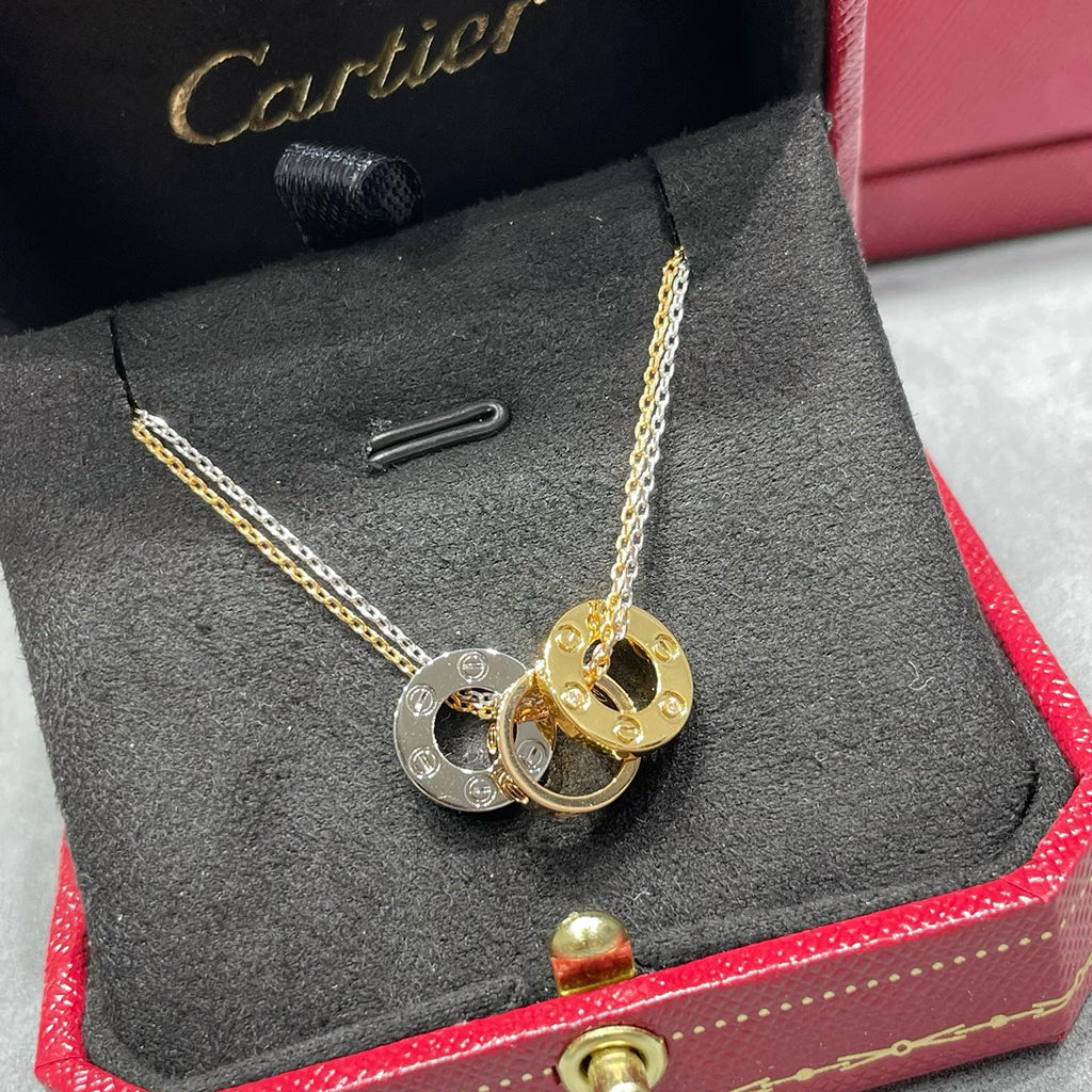[ElanLuxe Jewelry]LOVE 6 DIAMOND PENDANT NECKLACE