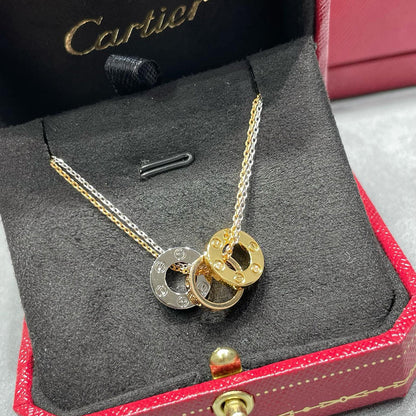 [ElanLuxe Jewelry]LOVE 6 DIAMOND PENDANT NECKLACE