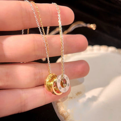 [ElanLuxe Jewelry]LOVE 6 DIAMOND PENDANT NECKLACE