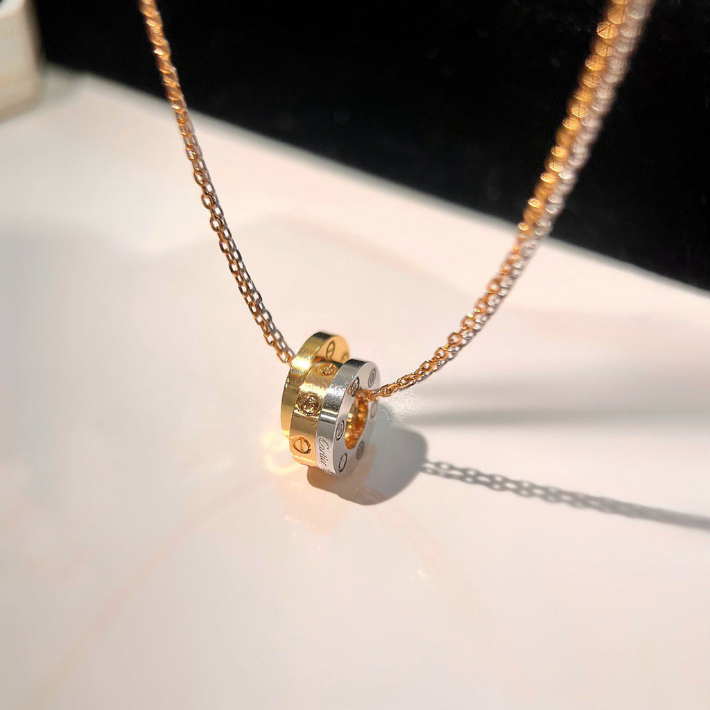 [ElanLuxe Jewelry]LOVE 6 DIAMOND PENDANT NECKLACE