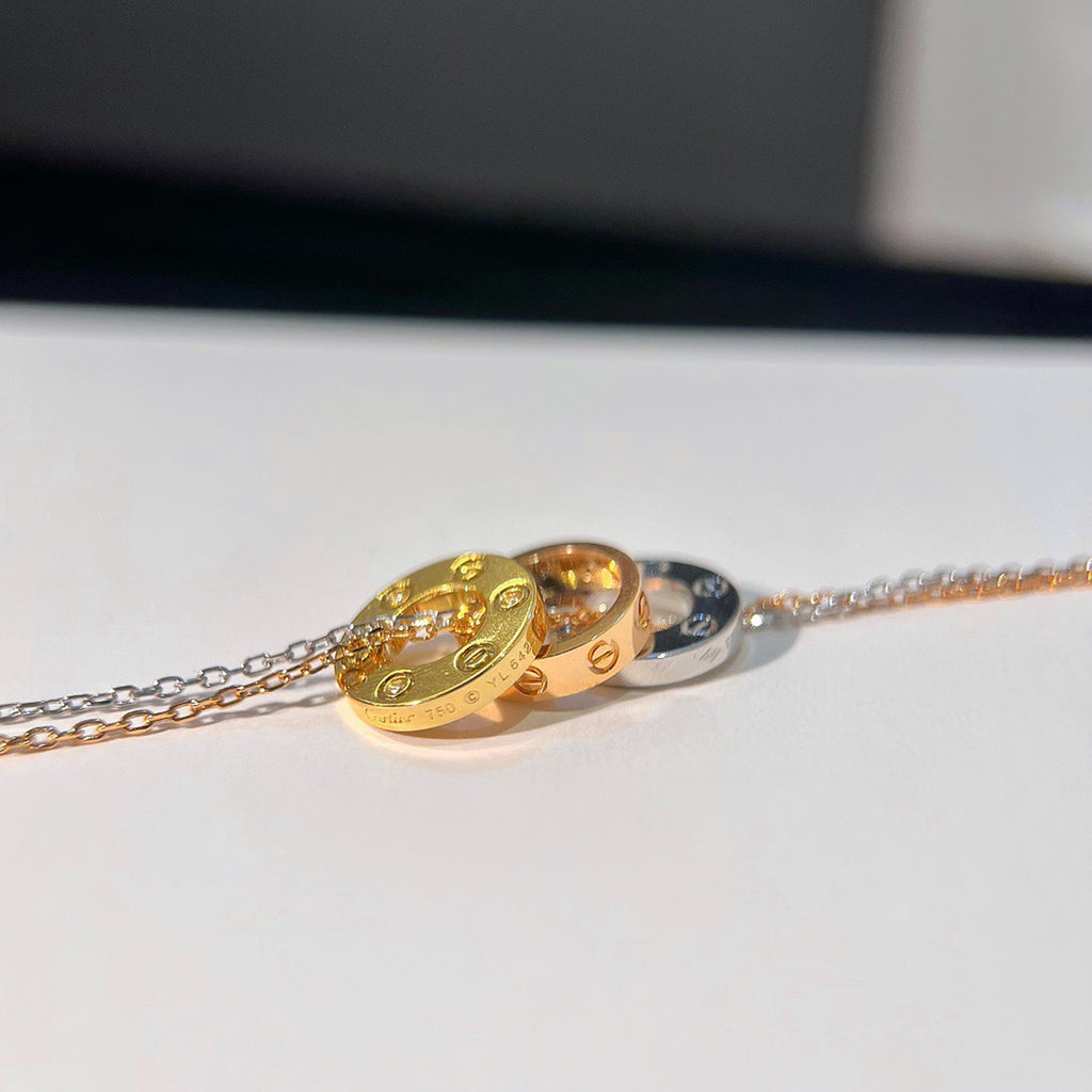 [ElanLuxe Jewelry]LOVE 6 DIAMOND PENDANT NECKLACE
